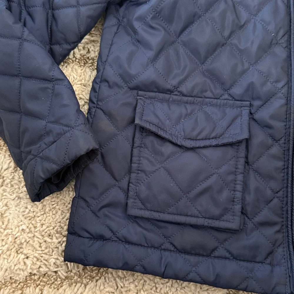 The Children's Place Girls Blue Quilted Puffer Jacket Size S (5-6 years)